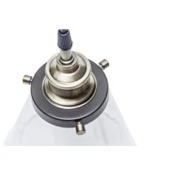 Jackson 1-Light Antique Brass & Bronze Pendant With Fabric Cord And Clear Glass Shade by Globe Electric -Deals Globe Electric Store antique brass and brown globe electric chandeliers 64750 4f 1000