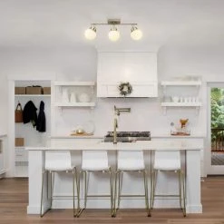 Mabel 2.03 ft. 3-Lights Antique Brass Fixed Track Lighting Kit with Frosted Glass Shades, Bulbs Included by Globe Electric 13 Mabel 2.03 ft. 3-Lights Antique Brass Fixed Track Lighting Kit with Frosted Glass Shades, Bulbs Included by Globe Electric -Deals Globe Electric Store antique brass globe electric track lighting kits 59767 4f 1000