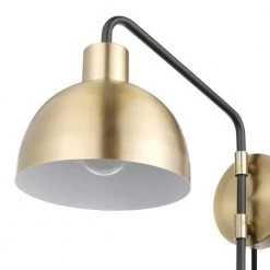 Dimitri 1-Light Antique Brass Plug-In or Hardwire Wall Sconce with In-Line On/Off Switch by Globe Electric -Deals Globe Electric Store antique brass globe electric wall sconces 51719 1f 1000