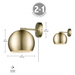 Miller 1-Light Antique Brass Plug-In or Hardwire Wall Sconce with 6 ft. Cord by Globe Electric -Deals Globe Electric Store antique brass globe electric wall sconces 51801 fa 1000