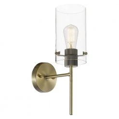 Cusco 1-Light Antique Brass Sconce by Globe Electric