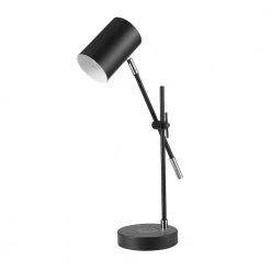 Tech Series 18 in. Matte Black Balance Arm Desk Lamp with Wireless Charging by Globe Electric