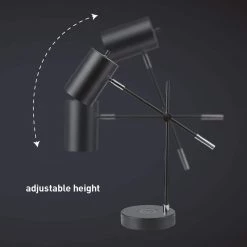 Tech Series 18 in. Matte Black Balance Arm Desk Lamp with Wireless Charging by Globe Electric -Deals Globe Electric Store black chrome accents globe electric desk lamps 52275 fa 1000