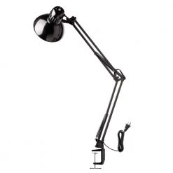 32 in. Multi-Joint Metal Clamp Black Desk Lamp by Globe Electric -Deals Globe Electric Store black finish globe electric desk lamps 56963 4f 1000