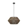 Malay 1-Light Black Pendant with Natural Twine Shade and Vintage Incandescent Bulb Included by Globe Electric