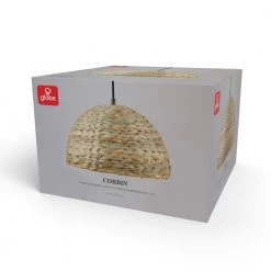 Finn 1-Light Black Shaded Pendant Light with Twine Shade by Globe Electric -Deals Globe Electric Store black globe electric chandeliers 65729 76 1000