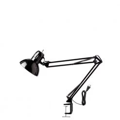 32 in. Black Vintage Swing Arm Desk Lamp with Metal Clamp by Globe Electric -Deals Globe Electric Store black globe electric desk lamps 12641 1f 1000