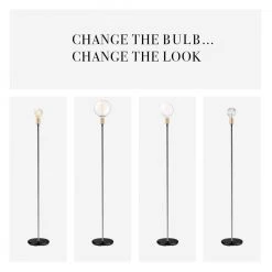 Remington 57 in. Black Finish Indoor Floor Lamp by Globe Electric -Deals Globe Electric Store black globe electric floor lamps 12938 fa 1000