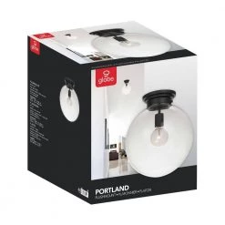 Portland 1-Light Black Semi-Flush Mount by Globe Electric 9 Portland 1-Light Black Semi-Flush Mount by Globe Electric -Deals Globe Electric Store black globe electric flush mount lights 65954 44 1000