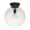 Portland 1-Light Black Semi-Flush Mount by Globe Electric