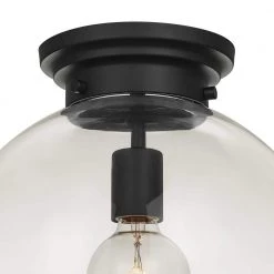 Portland 1-Light Black Semi-Flush Mount by Globe Electric 7 Portland 1-Light Black Semi-Flush Mount by Globe Electric -Deals Globe Electric Store black globe electric flush mount lights 65954 c3 1000