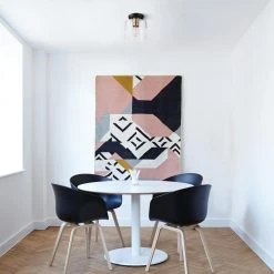 Polly 7 in. 1-Light Black Semi-Flush Mount Light with Brass Accent and Clear Glass Shade, Vintage Edison Bulb Included by Globe Electric -Deals Globe Electric Store black globe electric flush mount lights 91000555 c3 1000