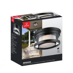 Brisbane 1-Light Matte Black Outdoor Indoor Flush Mount Ceiling Light with Frosted Glass Shade by Globe Electric 11 Brisbane 1-Light Matte Black Outdoor Indoor Flush Mount Ceiling Light with Frosted Glass Shade by Globe Electric -Deals Globe Electric Store black globe electric outdoor flush mount lights 44480 fa 1000