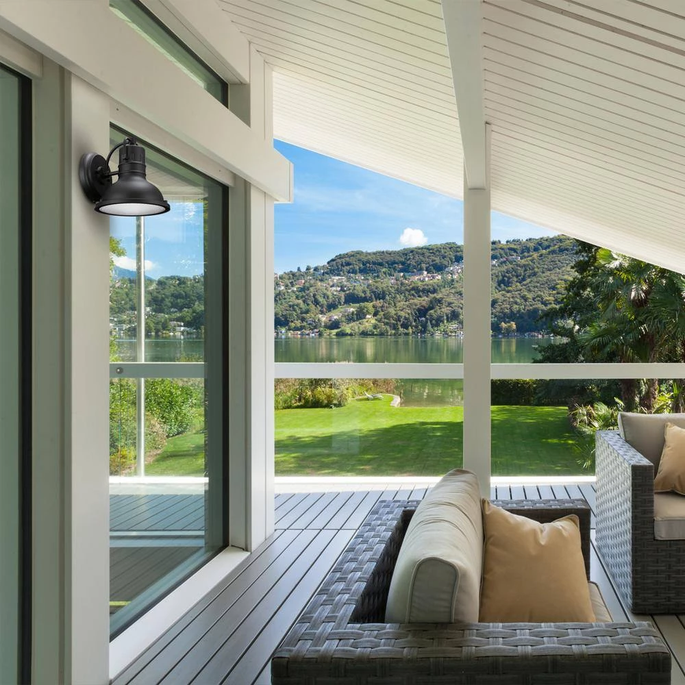 Harbor 1-Light Black Outdoor Wall Lantern Sconce by Globe Electric 4 Harbor 1-Light Black Outdoor Wall Lantern Sconce by Globe Electric - Image 4