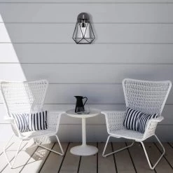 Sansa 1-Light Black Outdoor/Indoor Wall Lantern Sconce by Globe Electric 9 Sansa 1-Light Black Outdoor/Indoor Wall Lantern Sconce by Globe Electric -Deals Globe Electric Store black globe electric outdoor sconces 44300 40 1000