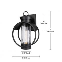 Balvin 1-Light Black Outdoor Wall Lantern Sconce by Globe Electric -Deals Globe Electric Store black globe electric outdoor sconces 44306 1f 1000