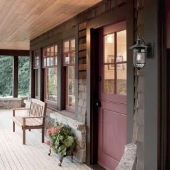 Turner 1-Light Black Outdoor Wall Lantern Sconce by Globe Electric 8 Turner 1-Light Black Outdoor Wall Lantern Sconce by Globe Electric -Deals Globe Electric Store black globe electric outdoor sconces 44308 40 1000