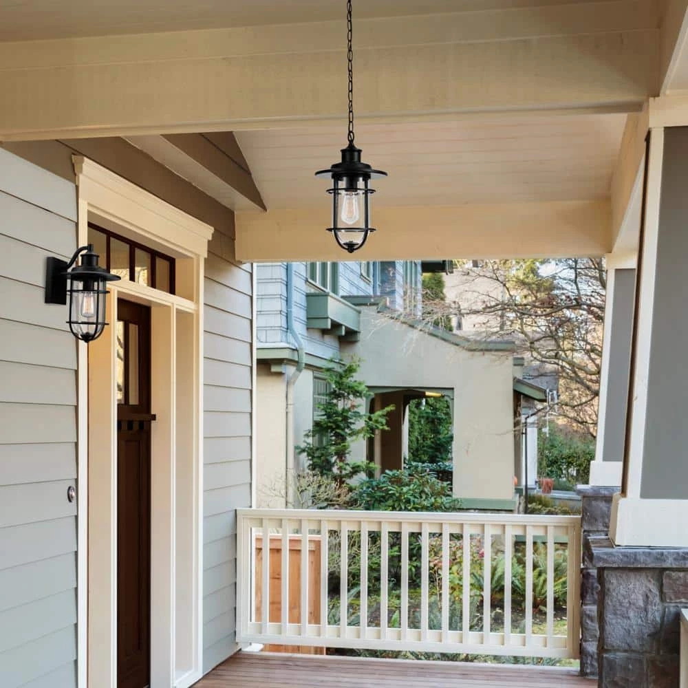 Turner 1-Light Black Outdoor Wall Lantern Sconce by Globe Electric 2 Turner 1-Light Black Outdoor Wall Lantern Sconce by Globe Electric - Image 2