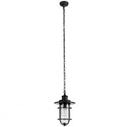 Turner 1-Light Black Outdoor Hanging Wall Lantern Sconce by Globe Electric