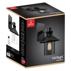 Westminster 1-Light Black Outdoor Indoor Wall Lantern Sconce with Clear Glass Shade by Globe Electric 10 Westminster 1-Light Black Outdoor Indoor Wall Lantern Sconce with Clear Glass Shade by Globe Electric -Deals Globe Electric Store black globe electric outdoor sconces 44311 fa 1000