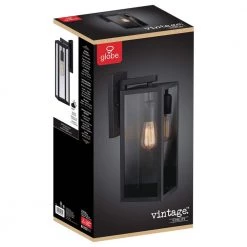 Hurley 1-Light Black Outdoor Wall Lantern Sconce by Globe Electric 12 Hurley 1-Light Black Outdoor Wall Lantern Sconce by Globe Electric -Deals Globe Electric Store black globe electric outdoor sconces 44314 76 1000