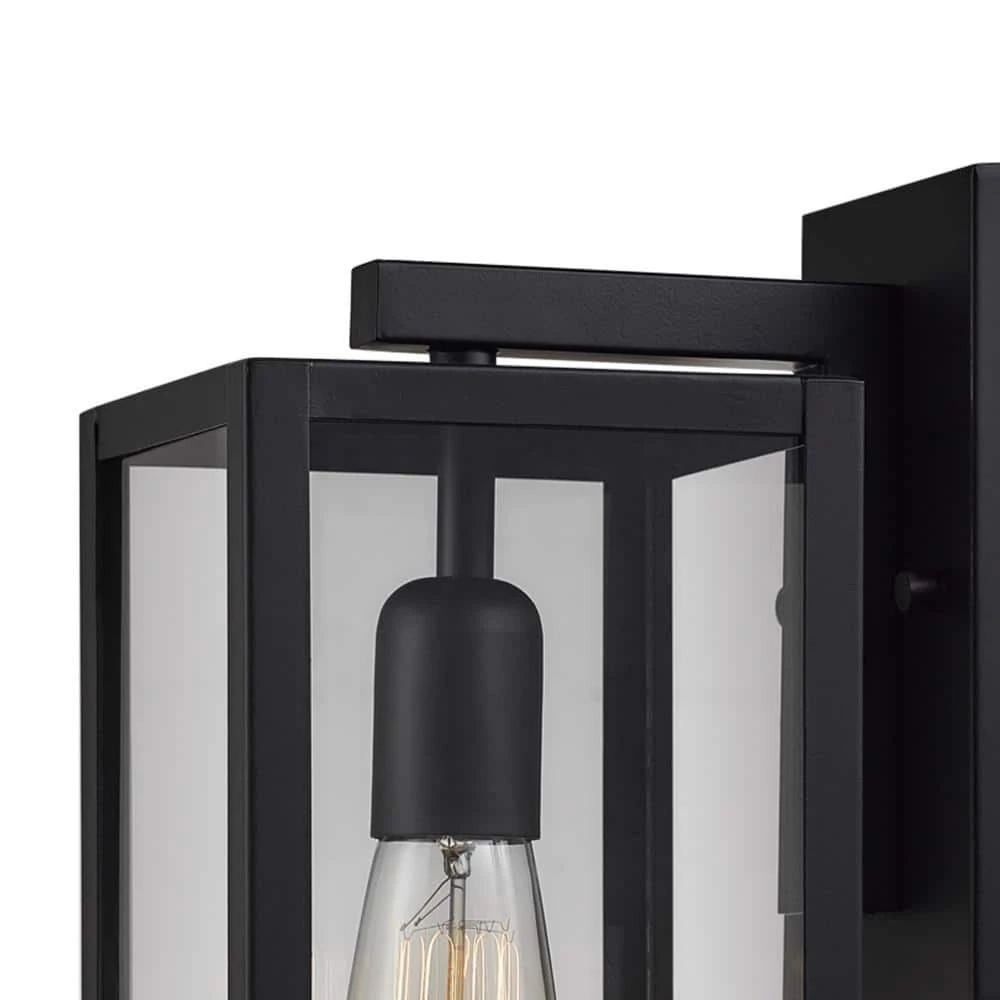 Hurley 1-Light Black Outdoor Wall Lantern Sconce by Globe Electric 3 Hurley 1-Light Black Outdoor Wall Lantern Sconce by Globe Electric - Image 3