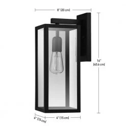 Hurley 1-Light Black Outdoor Wall Lantern Sconce by Globe Electric 11 Hurley 1-Light Black Outdoor Wall Lantern Sconce by Globe Electric -Deals Globe Electric Store black globe electric outdoor sconces 44314 fa 1000