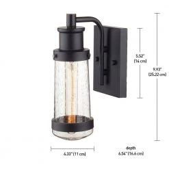 Bennett 1-Light Matte Black Outdoor Wall Lantern Sconce by Globe Electric -Deals Globe Electric Store black globe electric outdoor sconces 44315 44 1000