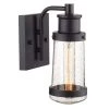 Bennett 1-Light Matte Black Outdoor Wall Lantern Sconce by Globe Electric