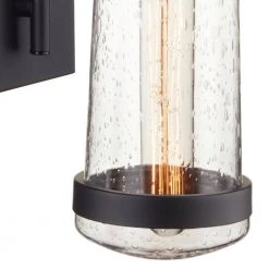 Bennett 1-Light Matte Black Outdoor Wall Lantern Sconce by Globe Electric -Deals Globe Electric Store black globe electric outdoor sconces 44315 c3 1000