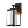 Capulet 1-Light Black LED Integrated Outdoor Indoor Wall Lantern Sconce by Globe Electric