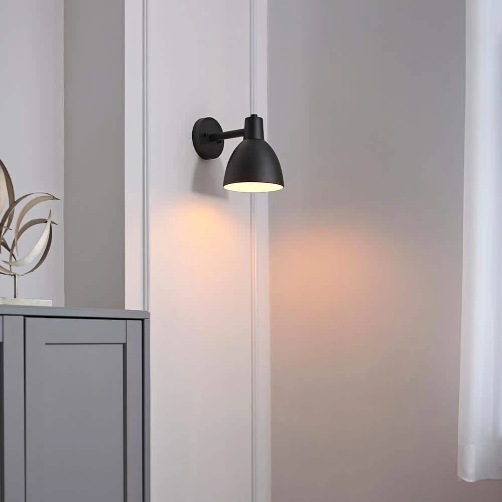 Hattie 1-Light Black Outdoor/Indoor Wall Lantern Sconce by Globe Electric 8 Hattie 1-Light Black Outdoor/Indoor Wall Lantern Sconce by Globe Electric - Image 8