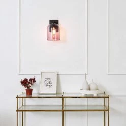 Utica 1-Light Black Outdoor/Indoor Wall Lantern Sconce with Smoked Glass Shade by Globe Electric -Deals Globe Electric Store black globe electric outdoor sconces 44790 40 1000