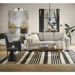 Kara 23.05 in. Black Table Lamp with Black Fabric Shade and CEC Title 20 LED Bulb Included by Globe Electric -Deals Globe Electric Store black globe electric table lamps 67094 a0 1000