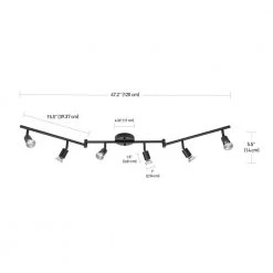 Payton 3.9 ft. 6-Light Black Track Lighting Kit by Globe Electric -Deals Globe Electric Store black globe electric track lighting kits 59693 40 1000