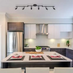 Payton 3.9 ft. 6-Light Black Track Lighting Kit by Globe Electric -Deals Globe Electric Store black globe electric track lighting kits 59693 4f 1000