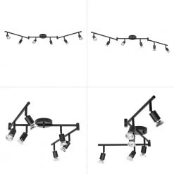 Payton 3.9 ft. 6-Light Black Track Lighting Kit by Globe Electric -Deals Globe Electric Store black globe electric track lighting kits 59693 c3 1000