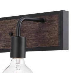 Auckland 24 in. 3-Light Black Vanity Light with Faux Wood Accent and Bath Set (5-Piece) by Globe Electric 12 Auckland 24 in. 3-Light Black Vanity Light with Faux Wood Accent and Bath Set (5-Piece) by Globe Electric -Deals Globe Electric Store black globe electric vanity lighting 51863 4f 1000