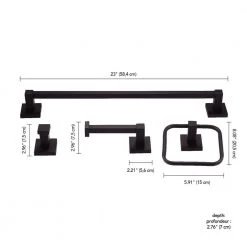 Auckland 24 in. 3-Light Black Vanity Light with Faux Wood Accent and Bath Set (5-Piece) by Globe Electric 15 Auckland 24 in. 3-Light Black Vanity Light with Faux Wood Accent and Bath Set (5-Piece) by Globe Electric -Deals Globe Electric Store black globe electric vanity lighting 51863 fa 1000