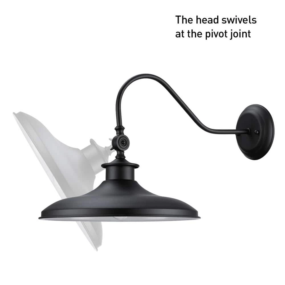 Aedan 1-Light Black Swivel Wall Sconce Light by Globe Electric 4 Aedan 1-Light Black Swivel Wall Sconce Light by Globe Electric - Image 4