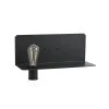 Functional Series 1-Light Black Plug-In Wall Sconce with Shelf LED Bulb Included by Globe Electric