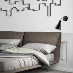 Collins 1-Light Black Plug-In or Hardwire Wall Sconce with 6 ft. Cord by Globe Electric -Deals Globe Electric Store black globe electric wall sconces 51791 1f 1000