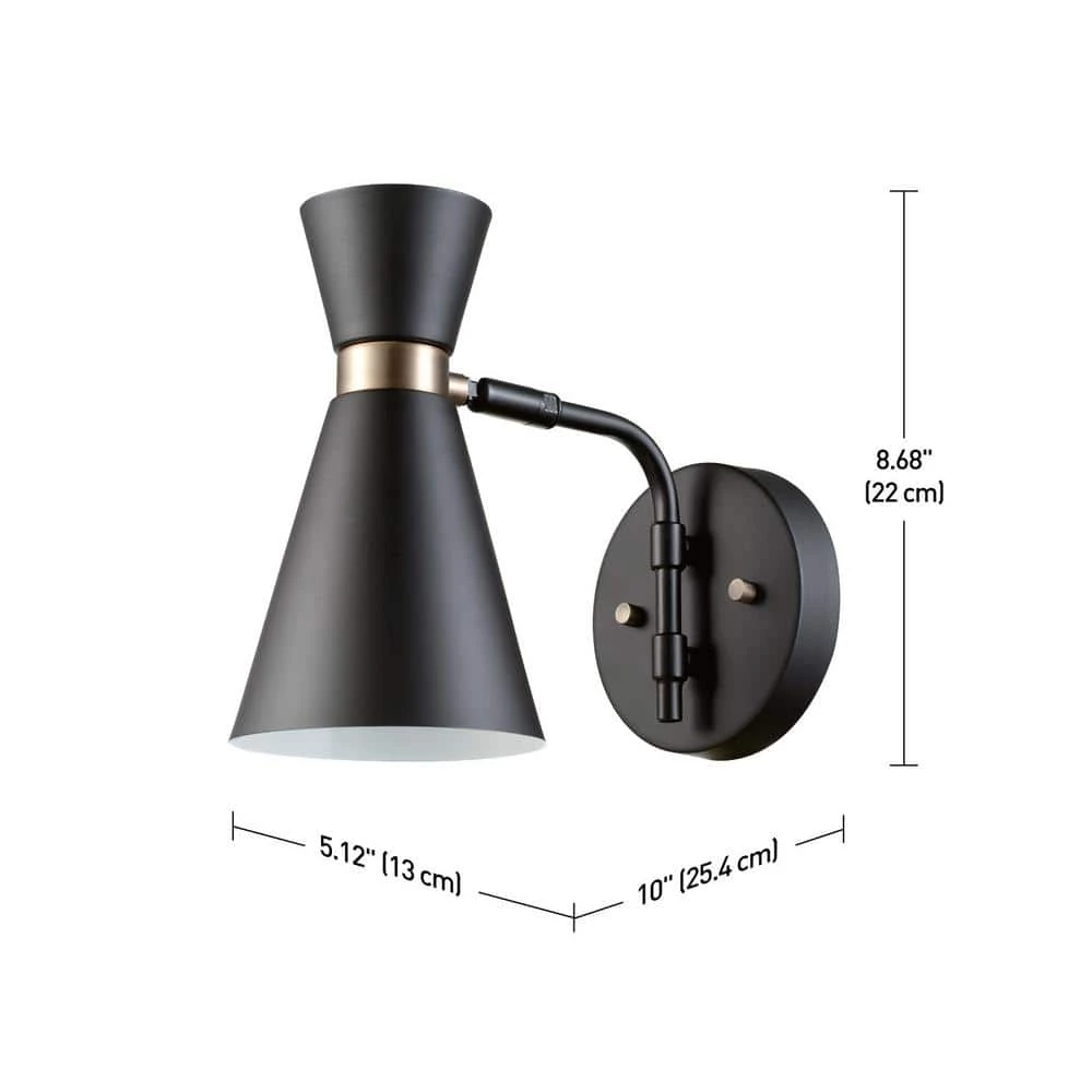 Belmont 1-Light Black Sconce by Globe Electric 4 Belmont 1-Light Black Sconce by Globe Electric - Image 4