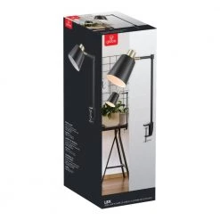 Lex 19 in. Black with Gold Accents Clamp-On Desk Lamp by Globe Electric -Deals Globe Electric Store black with gold accents globe electric desk lamps 52900 1d 1000