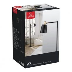 Lex 60 in. Black Floor Lamp by Globe Electric -Deals Globe Electric Store black with gold accents globe electric floor lamps 12916 76 1000