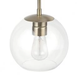 Vivienne 1-Light Brass Pendant Light with Clear Glass Shade by Globe Electric -Deals Globe Electric Store brass globe electric chandeliers 60871 4f 1000