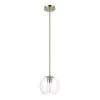 Vivienne 1-Light Brass Pendant Light with Clear Glass Shade by Globe Electric
