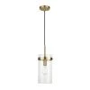 Connor 1-Light Brass Pendant Light with Clear Glass Shade, Light Bulb Included by Globe Electric