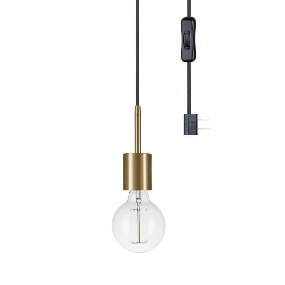 Leila 1-Light Brass Pendant by Globe Electric 1 Leila 1-Light Brass Pendant by Globe Electric