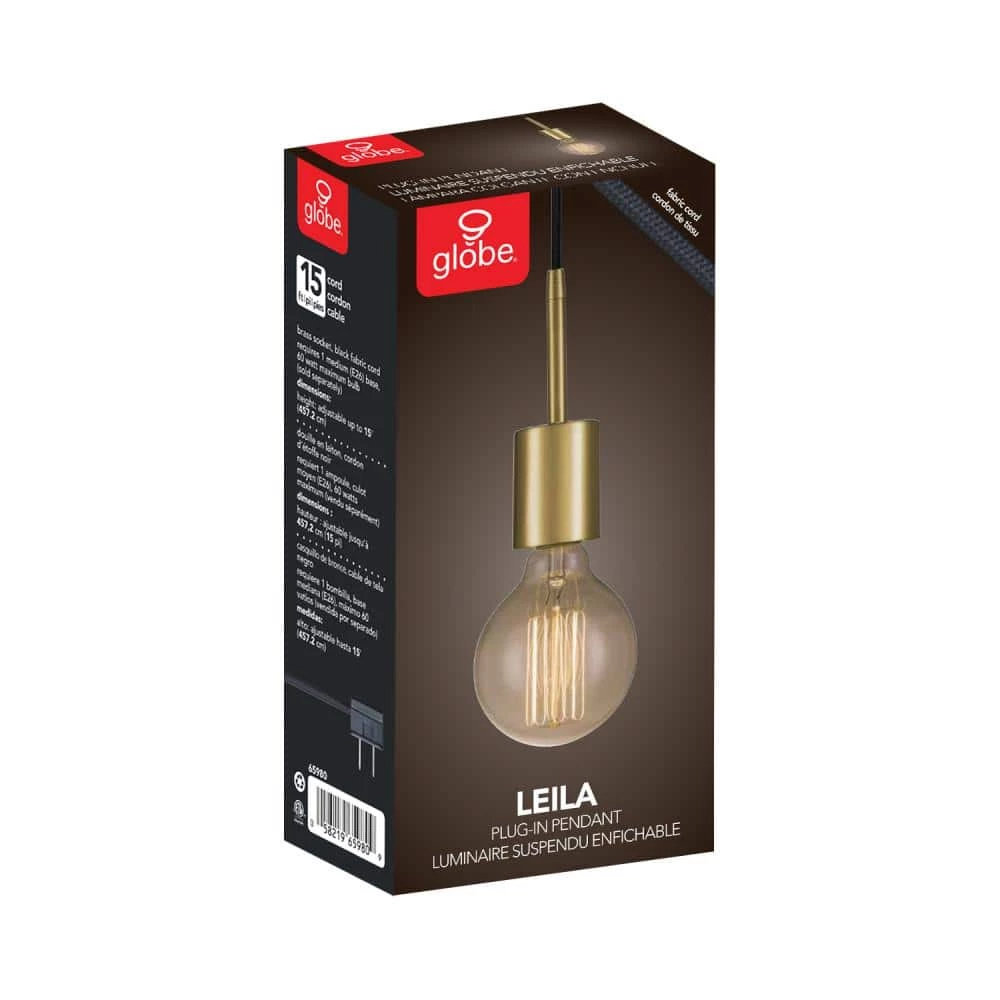 Leila 1-Light Brass Pendant by Globe Electric 6 Leila 1-Light Brass Pendant by Globe Electric - Image 6
